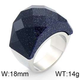 Stainless Steel Stone&Crystal Ring