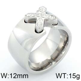 Stainless Steel Stone&Crystal Ring