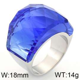 Stainless Steel Stone&Crystal Ring