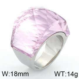 Stainless Steel Stone&Crystal Ring