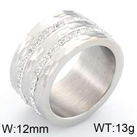 Stainless Steel Stone&Crystal Ring