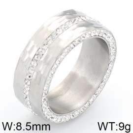 Stainless Steel Stone&Crystal Ring