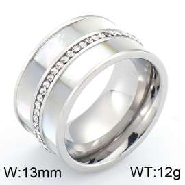 Stainless Steel Stone&Crystal Ring