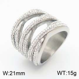 Stainless Steel Stone&Crystal Ring