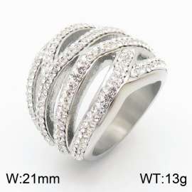 Stainless Steel Stone&Crystal Ring