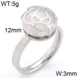 Stainless Steel Stone&Crystal Ring