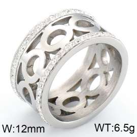 Stainless Steel Stone&Crystal Ring