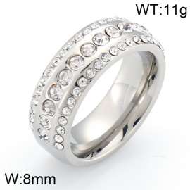 Stainless Steel Stone&Crystal Ring