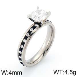 Stainless Steel Stone&Crystal Ring