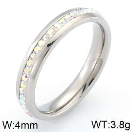 Stainless Steel Stone&Crystal Ring