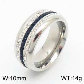 Stainless Steel Stone&Crystal Ring