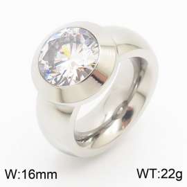 Stainless Steel Stone&Crystal Ring