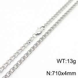 710×4mm Silver Color Stainless Steel Link Chain  Necklaces For Women Men