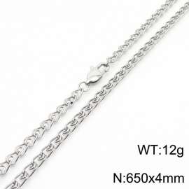 650×4mm Silver Color Stainless Steel Link Chain  Necklaces For Women Men