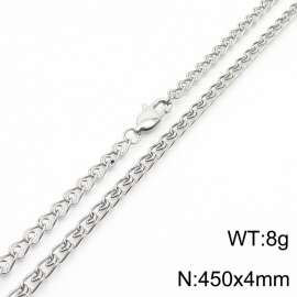 450×4mm Silver Color Stainless Steel Link Chain  Necklaces For Women Men