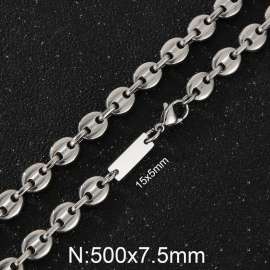 7.5mm Pig Nose Chain Necklace