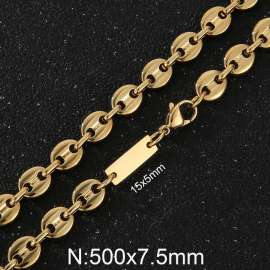7.5mm Pig Nose Chain Necklace