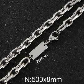 8mm Wired Chian ID Necklace