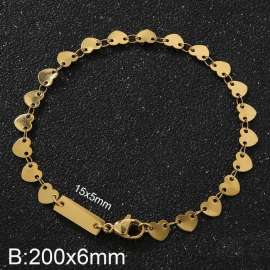 Heart shaped bracelet, women's stainless steel, silver color
