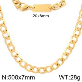 Stainless steel Cuban chain necklace