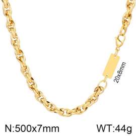 7mm Rope Chain ID Necklace