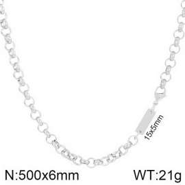 6mm Cable Chain ID Necklace