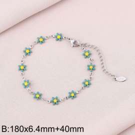 Stainless steel petal bracelet