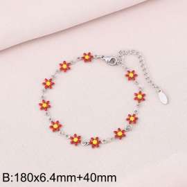 Stainless steel petal bracelet