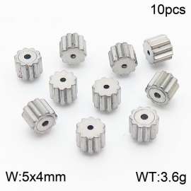 10pcs Stainless Steel Gear Shape Earring Parts