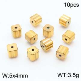 10pcs Gold-Plated Stainless Steel Clover Shape Earring Parts