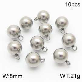 10pcs Stainless Steel Globe Jewelry Parts