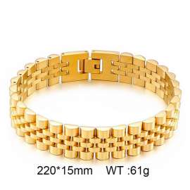 Gold Classic Foreign Trade Stainless Steel Adjustable Strap Bracelet