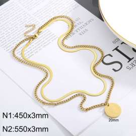 Stainless steel multi-layer necklace pendant