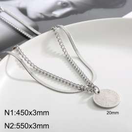 Stainless steel multi-layer necklace pendant