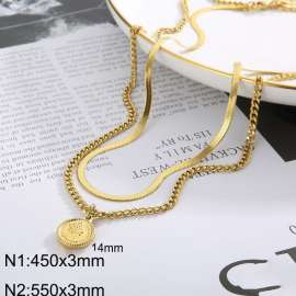 Stainless steel multi-layer necklace pendant