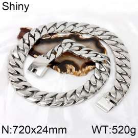 Men's Super Coarse Fashion Cast Polished Hip Hop Steel Necklace Dog Chain