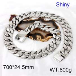 Steel Polished Men's Stainless Steel Casting Thick Necklace Dog Chain