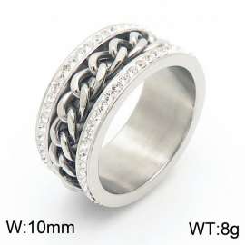 Stainless Steel Stone&Crystal Ring