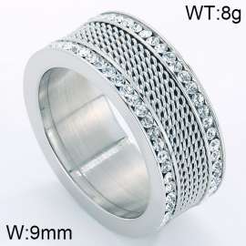 Stainless Steel Stone&Crystal Ring