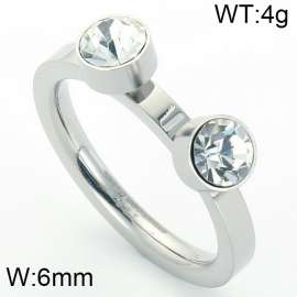 Stainless Steel Stone&Crystal Ring