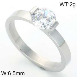 Stainless Steel Stone&Crystal Ring