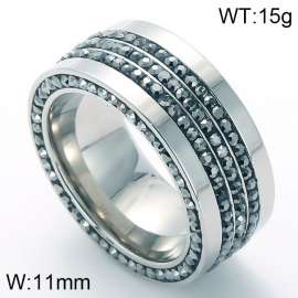 Stainless Steel Stone&Crystal Ring