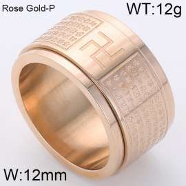 Stainless Steel Rose Gold-plating Ring