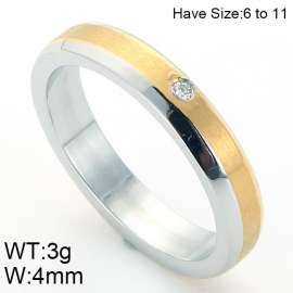 Stainless Steel Stone&Crystal Ring