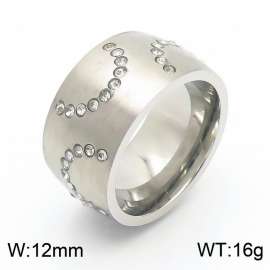 Stainless Steel Stone&Crystal Ring