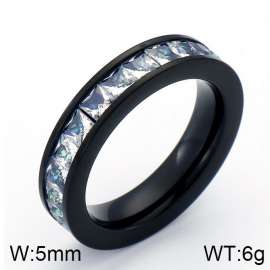 Stainless Steel Stone&Crystal Ring