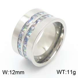 Stainless Steel Stone&Crystal Ring