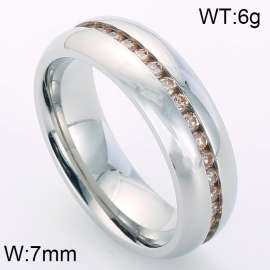 Stainless Steel Stone&Crystal Ring