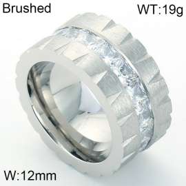 Stainless Steel Stone&Crystal Ring