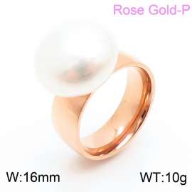 Stainless Steel Rose Gold-plating Ring